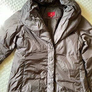 Cole Haan Brown Puffer Jacket with High Collar